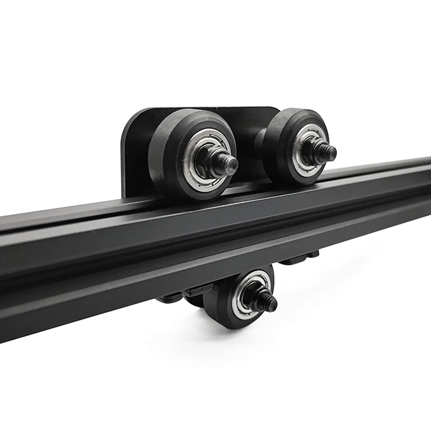 Aluminum Carriage Plate with Wheels (3D Printer Extruder Support Plate Kit) - Image 3