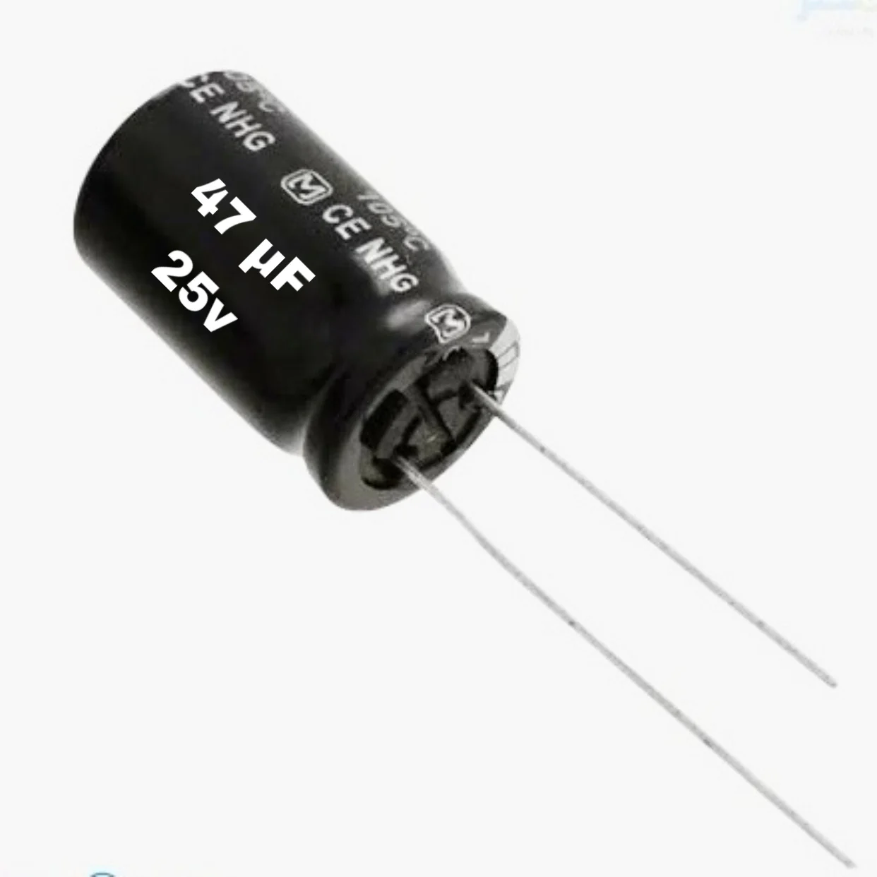 Capacitors 47mf. 25v.