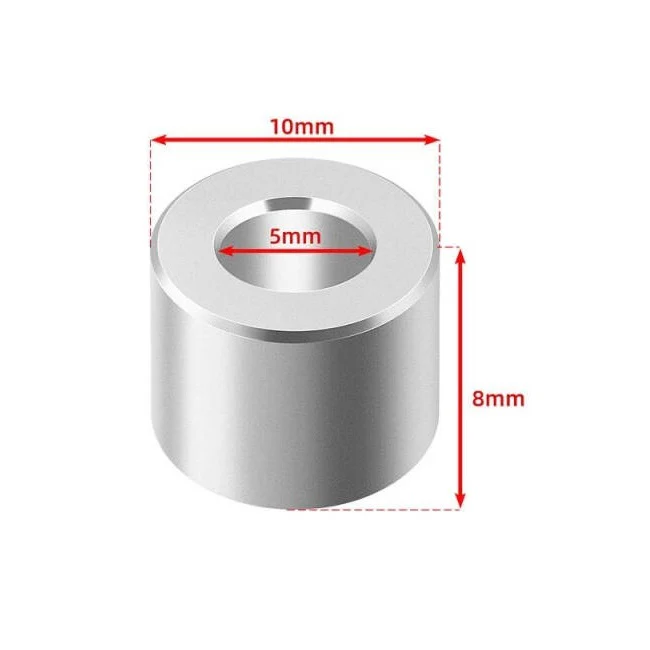 Aluminum Spacer (10mm Outer x 8mm Hight x M5 Inner) - Image 2