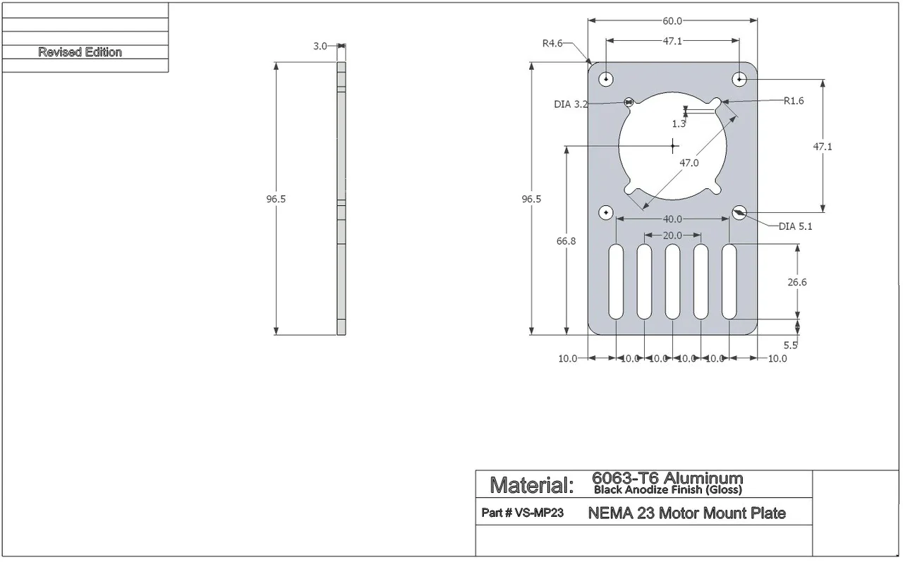 Openbuilds Stepper Motor Mount Plate (Nema23-Aluminum) - Image 2